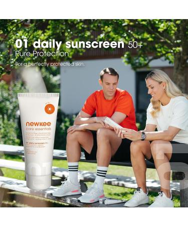 Newkee Sunscreen SPF 50+ (100ml) - Waterproof Vegan & Perfume-Free Sun Protection by Manuel Neuer & Angelique Kerber - Buy Online on GoSupps.com