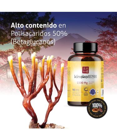 Reishi Pure 1500mg - 90 Capsules with 50% Polysaccharides Beta Glucans Ganoderma Lucidum Without Magnesium Stearate - Buy Online on GoSupps.com