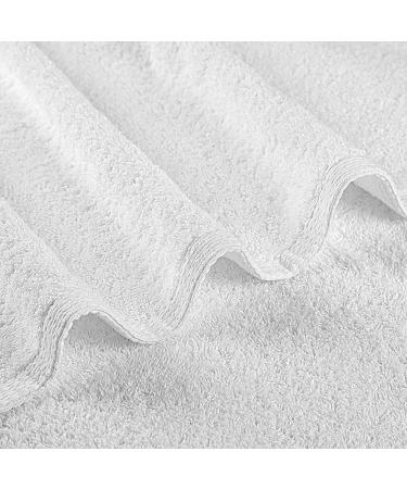Luxe 100% Cotton Wash Cloths Set - Premium Spa Quality White 12 Pc Bulk Pack - Buy Online on GoSupps.com