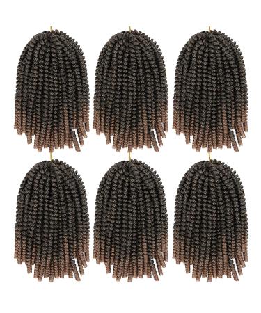 6 Pack 8 Spring Twist Crochet Hair T27# - Low Temp Synthetic Extensions for Butterfly Locs & Fluffy Twist Braids - 15 Strands 50g/Pack - Black Women's Hair - Buy Online on GoSupps.com