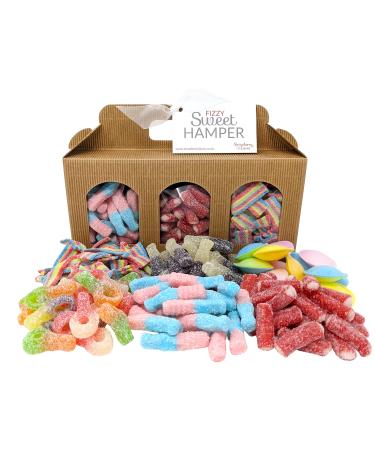 Fizzy Sweet Hamper Box - Sour Sweet Gift for Birthdays Mother's Day Valentine's Easter Father's Day Christmas