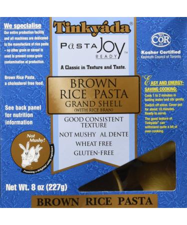 Tinkyada Brown Rice Pasta Grand Shell, 8 Ounce 8 Ounce (Pack of 1)