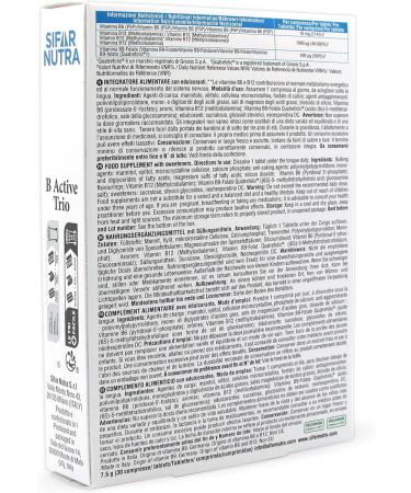 B Active Trio | Riche en B12 (m thylcobalamine) acide folique et B6 (P5P) | v gan | haute absorption | immunit contre la fatigue avec fonction psychologique | 30 comprim s sublinguaux - Buy Online on GoSupps.com