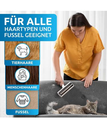 Fusselztz Premium Lint Roll - Self-Cleaning Animal Hair Remover for Cats & Dogs | Reusable Pet Hair Remover for Sofa Carpet & Bed - Buy Online on GoSupps.com