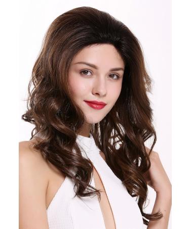 WIG ME UP RGF-5547-LF-OP2/430 Women's Lace Front Wig - Dark Brown Red Balayage Mix Long Wavy Hair - Buy Online on GoSupps.com