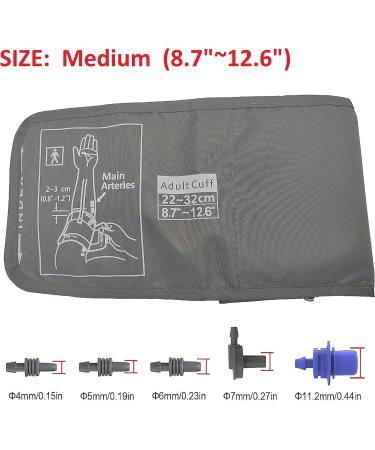 Medium Easy Wrap Blood Pressure Cuff for Thin Arms | Compatible with Omron 8.7-12.6 Inches | Adult BP Replacement Cuff with 5 Connectors - Buy Online on GoSupps.com