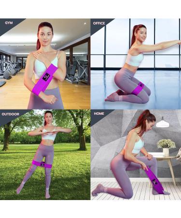 3-Piece Resistance Bands Set for Glutes, Hips, and Legs Workout | Non-Slip Booty Band for Home Gym Fitness | Ideal for Women and Men | Purple Physio Resistant Loop - Buy Online on GoSupps.com