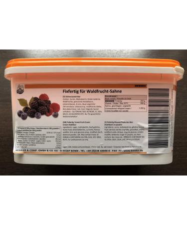 Forest Fruit Kessko Cream Stock 900 g Cream Stand Cream Stiffener Cream 0.9 kg (Forest Fruit)