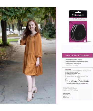 Foot Petals Women's Rounded Black One Size - 3 Pair Pack - Buy Online on GoSupps.com