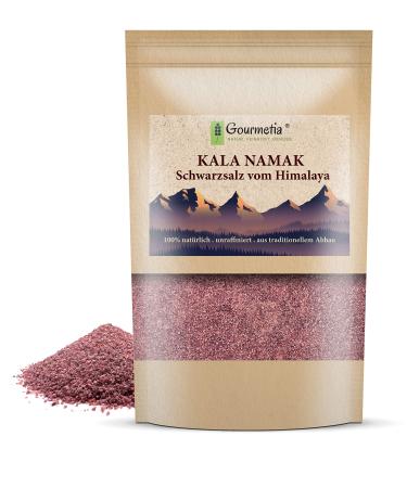 Gourmetia Kala Namak Salt fine 400g natural black salt/sulphur salt from India - also as coarse 400 g (1 pack) fine
