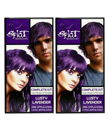 Splat Rebellious Colors Hair Coloring Kit - Lusty Lavender | Set of 2 | Vibrant Color for All Hair Types | International Shipping Available - Buy Online on GoSupps.com