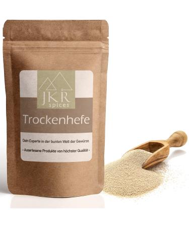 JKR spices dry yeast - yeast powder baking yeast baking aid baking aid baked agents ideal for baking bread pizza dough yeast braid and much more (250 gr) 250 g (1 Pack)