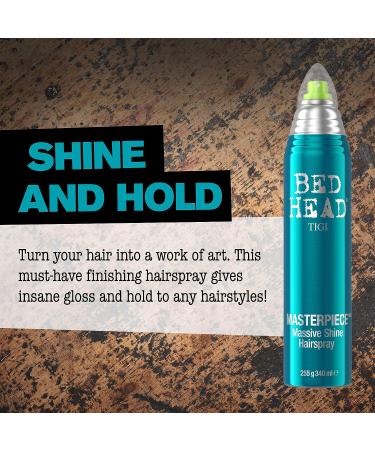 TIGI Bed Head Masterpiece Massive Shine Hairspray 9.5oz - Long-lasting Hold and Incredible Shine - Buy Online on GoSupps.com