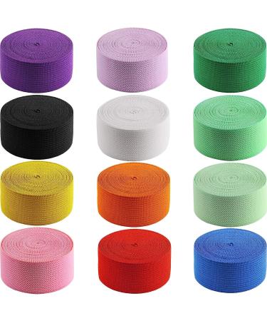 12 Rolls Bright Colored Elastic Bands - 1 Inch x 26 Yard Heavy Stretch Elastic Cord for Sewing Crafts DIY Bedspread Cuff - Buy Online on GoSupps.com