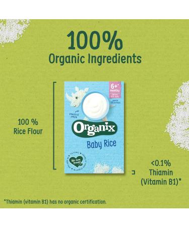 Organix  Baby Rice Organic 6+ Months - Pack of 5 - 100g - Buy Online on GoSupps.com