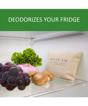 Belle Air 100% Activated Charcoal Air Purifying Bags Odor Absorber - 6x More Effective - Removes Odors, Toxins, Excess Moisture in Homes, Cars, Fridges - Buy Online on GoSupps.com