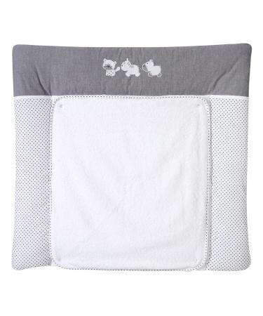 Schardt 3/721 Changing mat Amigos with removable terry cloth cover 80 x 75 cm - with grey appliqu 3/721