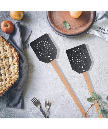 YoungJoy Leather Heavy Duty 19 Inch Rustic Manual Swat with Wooden Long Handle - 1 Pack Black - Buy Online on GoSupps.com