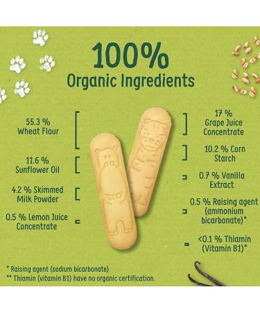 Organix Vanilla Organic Little Ruskits 6+ Months (10 x 60 g) (Pack of 4), Total 40 Ruskits - Buy Online on GoSupps.com