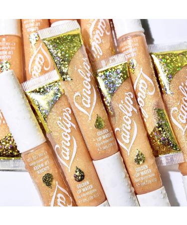 Lanolips Lip Water Golden - Hydrating Lanolin Lip Serum with Hyaluronic Acid and Glycerin for Glowing, Plump Lips - 10ml - Buy Online on GoSupps.com