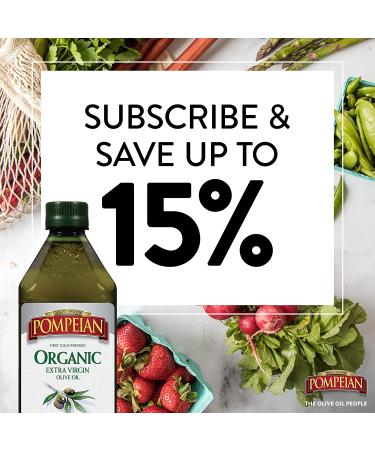 Pompeian USDA Organic Smooth Extra Virgin Olive Oil 48 FL. OZ. - First Cold Pressed, Delicate Flavor, Ideal for Saut ing & Stir-Frying - Buy Online on GoSupps.com