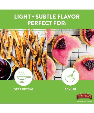 Pompeian 100% Grapeseed Oil - 68 FL OZ for High-Heat Cooking & Baking - Buy Online on GoSupps.com