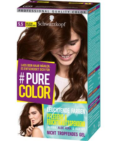 SCHWARZKOPF #PURE COLOR Coloration 5.5 Golden Chocolate Level 3 1 pack (1 x 143 ml) 5.5 Golden Chocolate 1 piece (1 pack)