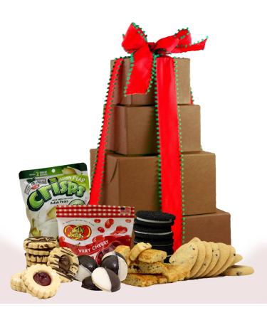 GlutenFreePalace.com Super Sized Sweet & Merry Gift Tower Gourmet Cookie Gifts 3-Pound