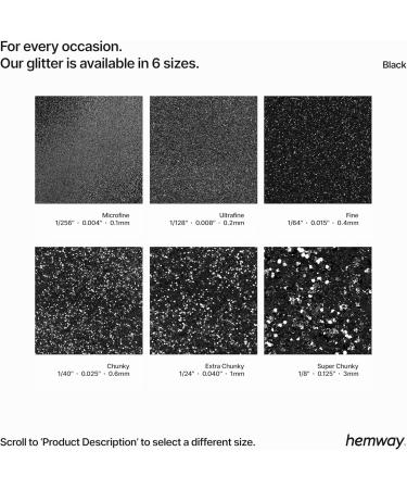 Hemway Eco-Friendly Biodegradable Glitter 100g - Vegan Cosmetic Safe Sparkle for Face Eyes Body & Hair - Black Festival Makeup - Buy Online on GoSupps.com