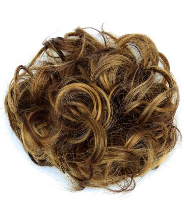 CAISHA Messy Scrunchie Bun Voluminous Wavy Hairpiece Brown Mix #30H26 G31A | Heat-Resistant Synthetic Fibres - PRETTYSHOP - Buy Online on GoSupps.com