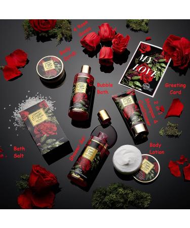 Fathers Day Gifts from Daughter and Son  Spa Bath and Body Gift Set  Exotic Rose Gift Basket for Women & Men  Thank You  Birthday  Mom  Personalized Gifts with Body Scrub  Bubble Bath  Lotion & More - Buy Online on GoSupps.com