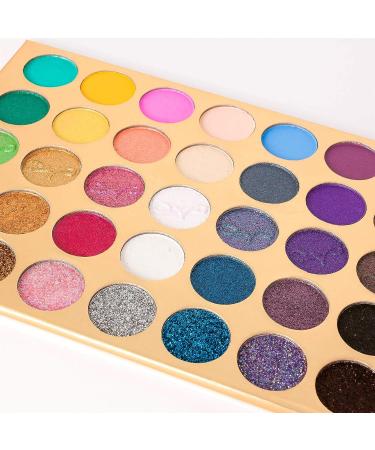 Alice+Jane 35 Color High Pigment Eyeshadow Palette - Glitter, Cream & Duochrome Shades In Bloom - Buy Online on GoSupps.com