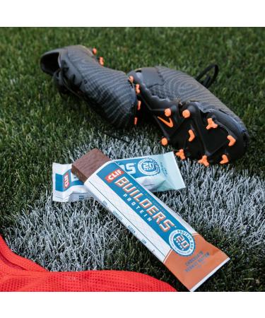 CLIF BUILDERS + Caffeine Protein Bars - Chocolate Chip Cookie Dough Flavor - 20g Plant Based Protein - Gluten Free - Non-GMO - Low Glycemic - No Artificial Sweeteners - 2.4 oz. (12 Pack) Chocolate Chip Cookie Dough 1 Count  - Buy Online on GoSupps.com