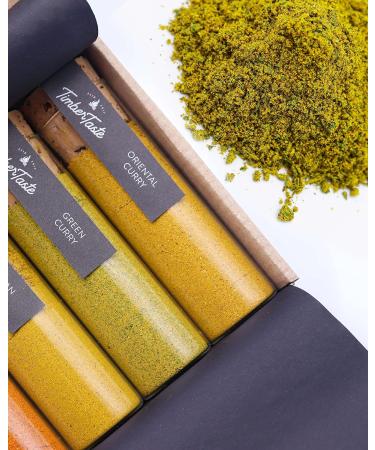 Indian Spices Gift Set | 5x Curry Spice Mix & Taste Guide (PDF) | Perfect Kitchen Gift for Easter & Culinary Enthusiasts - Buy Online on GoSupps.com