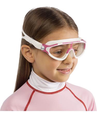 Cressi Wide View Swim Mask for Kids Ages 2-7 | Baloo Made in Italy White/Pink - Buy Online on GoSupps.com