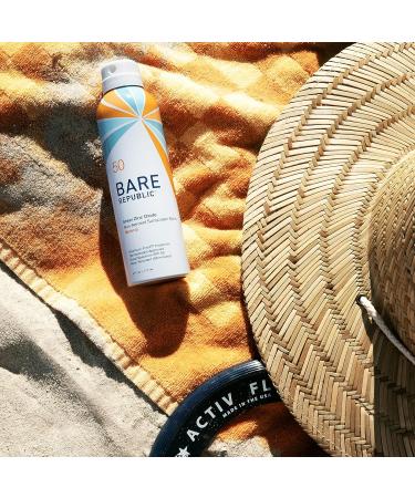 Bare Republic Mineral Sunscreen SPF 50 Sunblock Spray 6 Fl Oz | Sheer & Non-Greasy Finish | Vanilla Coco Scent - Buy Online on GoSupps.com