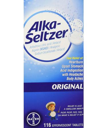 Buy Alka Seltzer Antacid Tablets 116 Count - Fast Relief for Heartburn & Indigestion | International Shipping Available - Buy Online on GoSupps.com