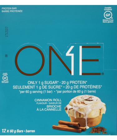 ohyeah ONE PROTEIN BARS PROTEIN BARS CINNAMON ROLL 12 count (Pack of 1) Packaging May Vary - Buy Online on GoSupps.com