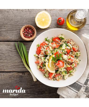 Marida Fine Premium Bulgur 2.2 lb - Natural Non-GMO Wheat for Healthy & Tasty Salads & Side Dishes - Buy Online on GoSupps.com