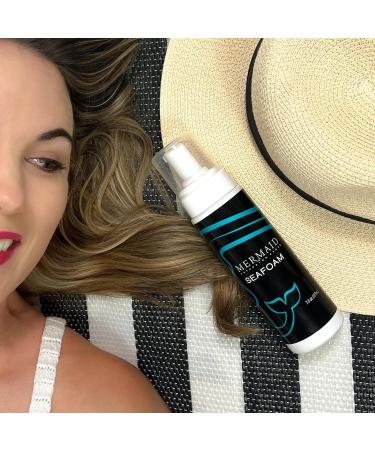 Mermaid SEAFOAM Mousse | Anti-Frizz Curl Mousse for All Hair Types | Oil-Free Styling Gel for Volume & Beach Waves - 7.5 oz - Buy Online on GoSupps.com
