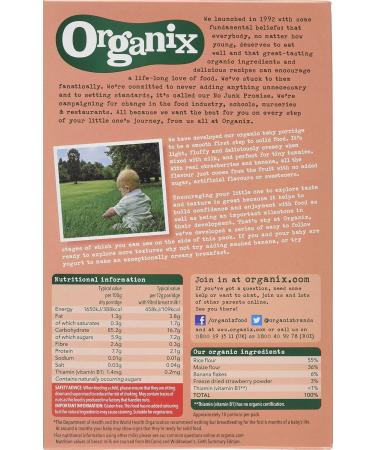 Organix Strawberry & Banana Porridge 120g - Organic Baby Breakfast Option - Buy Online on GoSupps.com