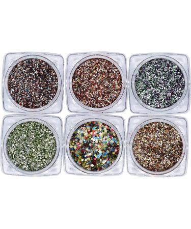 6 Kinds of Mixed Color Shard Nail Sequins Nail Art Glitter Sequins - Buy Online on GoSupps.com