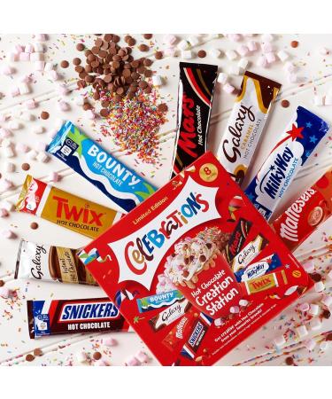 Christmas Celebrations Hot Chocolate Gift Box - Limited Edition 8 Sachets & 3 Toppings Creation Station 265g with Card - Perfect Stocking Filler or Secret Santa Gift - Buy Online on GoSupps.com