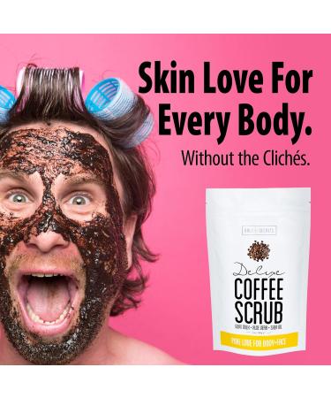 Deluxe Coffee Scrub | Natural Face & Body Exfoliator | Reduce Cellulite Stretch Marks & Acne | Premium Skin Care - Buy Online on GoSupps.com