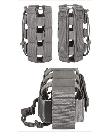 Yakmoo Tactical Bottle Holder | Waterproof Molle System 1000D Nylon | Adjustable Carrier for 300-800ml Bottles | Outdoor Gear - Gray - Buy Online on GoSupps.com