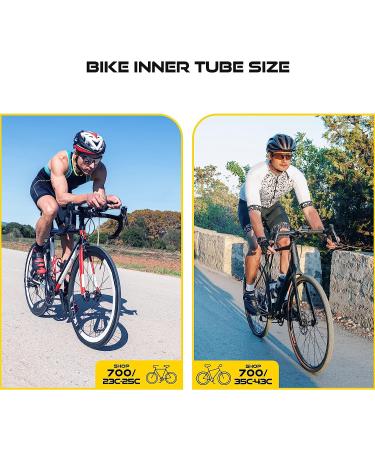 Ultraverse 700C Bike Inner Tube 2-Pack with Presta Valve for 700x23-25c & 700x35-43c Wheels - Butyl Rubber Tubes for Road and Gravel Bikes - Includes 2 Tire Levers - Buy Online on GoSupps.com
