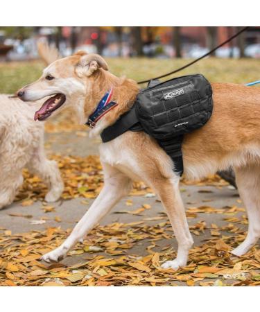 Kurgo RSG Saddle Bag for Dogs - Black | Compatible with RSG Harnesses & Belts | Two Zippered Pockets - Buy Online on GoSupps.com