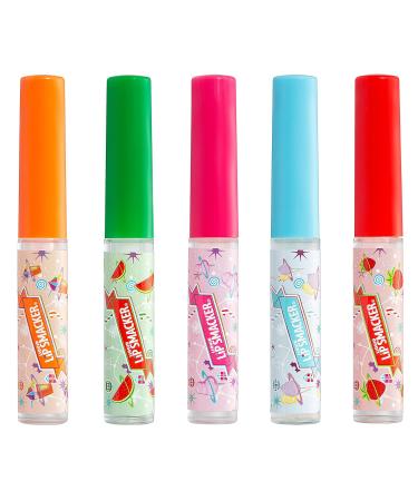 Lip Smacker Holiday Party Pack - Tropical Punch, Watermelon, Cotton Candy, Spun Sugar, Strawberry | Flavored Lip Gloss Set - Buy Online on GoSupps.com