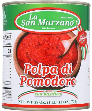 San Marzano Crushed Tomatoes with Basil Leaf - 28oz - Buy Online on GoSupps.com