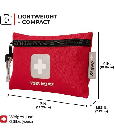 Thrive Mini First Aid Kit Travel Size (66 Piece) - Hospital Grade Medical Supplies in Compact First Aid Bag - Buy Online on GoSupps.com